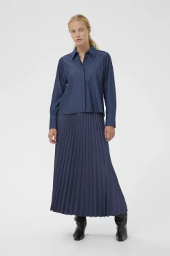 Inwear naisten paitapusero CHERRIEIW SHIRT, Dark Denim