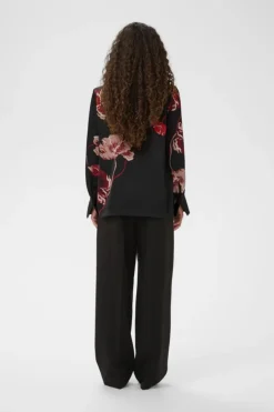 Inwear naisten paitapusero DAWNIW V-NECK Black, Poppy Rose