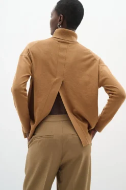 Inwear naisten pooloneule GLEAIW KELLSIE TURTLENECK, Tobacco Brown