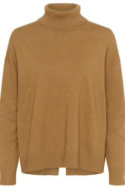 Inwear naisten pooloneule GLEAIW KELLSIE TURTLENECK, Tobacco Brown