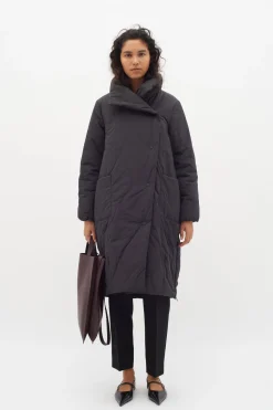 Inwear Naisten Talvitakki, LEIGANIW LONG COAT Black