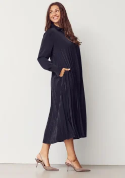 Isay naisten mekko FRIDA PLEAT DRESS, musta