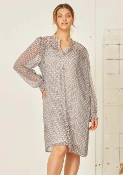 Isay, Naisten Mekko, THEA PLEAT DRESS Sininen Kuosi