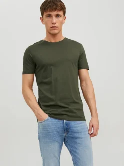 Jack and Jones JJEORGANIC BASIC TEE SS O-NECK Olive Night