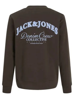 Jack and jones junior college, JJEBRANDES RELAXED SWEATSHIRT JNR Tummanruskea