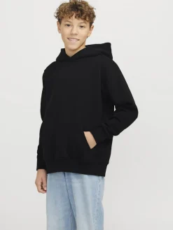 Jack and Jones junior huppari, JJEURBAN EDGE SWEAT HOOD NOOS JNR Musta