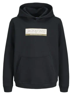 Jack and Jones junior huppari, JORINWOOD BLOCK BRANDING Musta