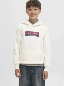 Jack and Jones junior huppari, JORINWOOD BLOCK BRANDING Valkoinen