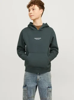 Jack and Jones junior huppari, JORVESTERBRO SWEAT HOOD Vihreä