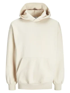 Jack and Jones junior huppari, JJEURBAN EDGE SWEAT HOOD NOOS JNR Beige
