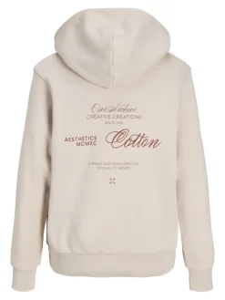 Jack and Jones Junior lasten huppari JJROAR SWEAT HOOD JNR, beige