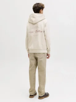 Jack and Jones Junior lasten huppari JJROAR SWEAT HOOD JNR, beige