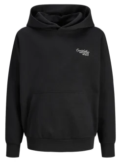 Jack and Jones Junior lasten huppari JJROAR SWEAT HOOD JNR, musta