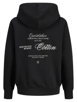 Jack and Jones Junior lasten huppari JJROAR SWEAT HOOD JNR, musta