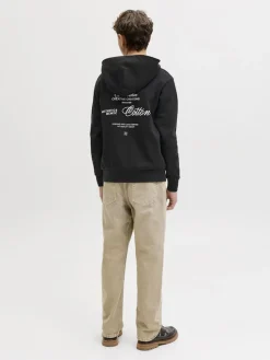 Jack and Jones Junior lasten huppari JJROAR SWEAT HOOD JNR, musta