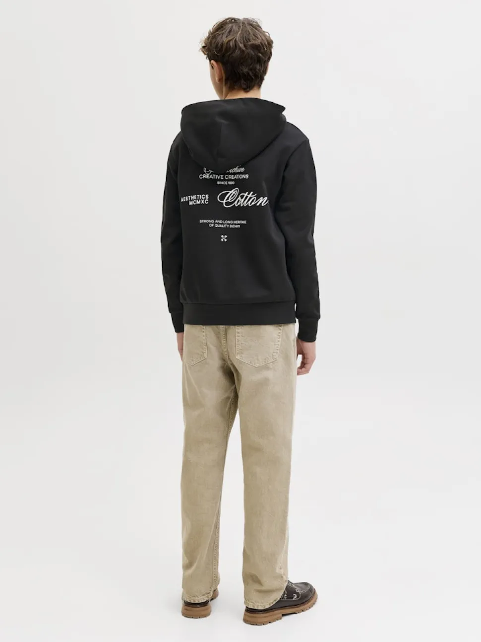 Jack and Jones Junior lasten huppari JJROAR SWEAT HOOD JNR, musta