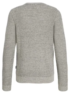 Jack and Jones Junior lasten neulepusero JJGLOBAL KNIT CREW NECK JNR, harmaa