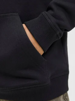 Jack and Jones Junior lasten huppari JORNORREBRO EMB SWEAT HOOD NOOS JNR, musta
