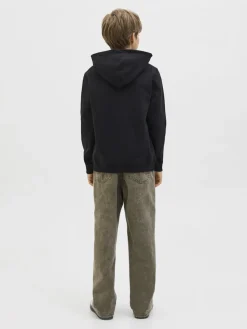 Jack and Jones Junior lasten huppari JORNORREBRO EMB SWEAT HOOD NOOS JNR, musta