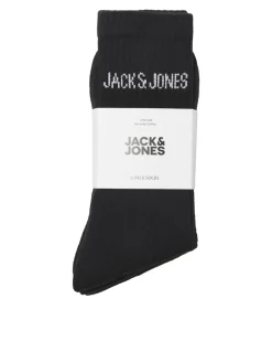 Jack and Jones Junior sukat JACREGEN TENNIS SOCK 5PACK, musta