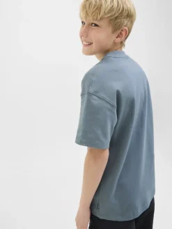 Jack and Jones junior t-paita, JJEURBAN EDGE TEE SS O-NECK NOOS JNR Tumma Turkoosi