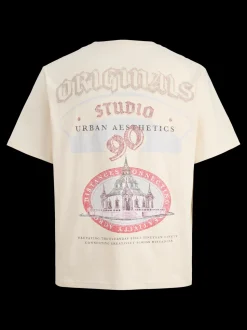 Jack and jones junior t-paita, JORMEADOWS GRAPHIC BACK TEE SS CRE JNR Luonnonvalkoinen