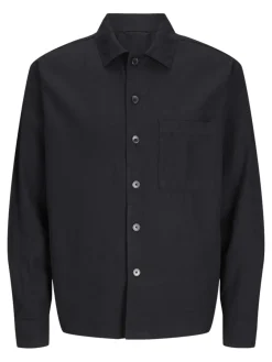 Jack and Jones miestan päällyspaita, JJEURBAN EDGE OVERSHIRT LS SN Black