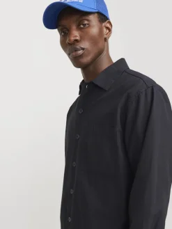 Jack and Jones miestan päällyspaita, JJEURBAN EDGE OVERSHIRT LS SN Black
