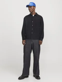 Jack and Jones miestan päällyspaita, JJEURBAN EDGE OVERSHIRT LS SN Black