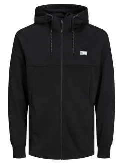 Jack and Jones mieste huppari, JCOAIR SWEAT ZIP HOOD Black