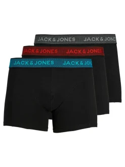 Jack and Jones Miesten Bokserit, Jacwaistband Trunks 3 Pack Asphalt