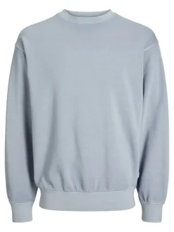 Jack and Jones miesten collegepusero, JJECHARGE FADED SWEAT CREW NECK Chambray Blue