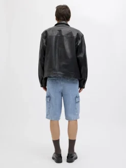 Jack and Jones miesten farkkushortsit, JJIBILL JJWIDE SHORTS Light Blue Denim