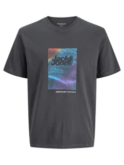 Jack and Jones miesten t-paita, JCOSYSTEMATIC TEE SS Asphalt