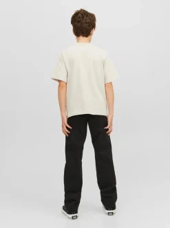JACK&JONES JUNIOR lasten t-paita, JORVESTERBRO TEE SS CREW NECK Beige