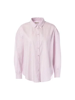 JcSophie naisten paitapusero, JEUDI BLOUSE Raidallinen Vaaleanpunainen