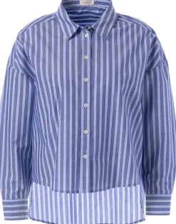 JcSophie naisten paitapusero Karma Blouse, raidallinen sininen