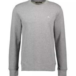 J.Lindeberg Miesten Collegepaita, CREW NECK SWEAT Keskiharmaa