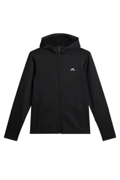 J.Lindeberg miesten huppari, AERIAL FULL ZIP HOOD GOLF Musta