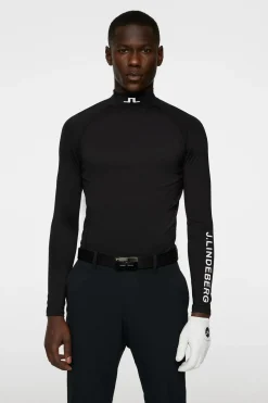 J.Lindeberg miesten paita, AELLO SOFT COMPRESSION GOLF Musta
