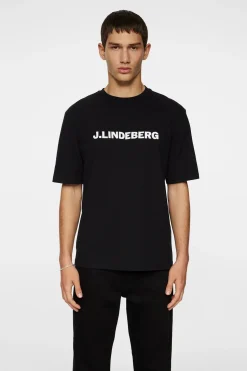 J.Lindeberg miesten t-paita, PARCY LOGO TEE Musta