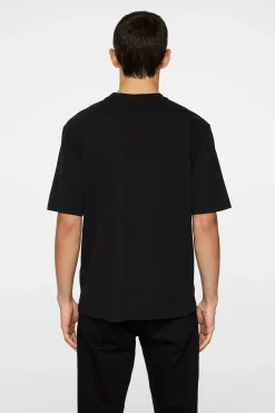 J.Lindeberg miesten t-paita, PARCY LOGO TEE Musta
