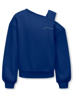 Kids Only Lasten Collegepaita, KOGSEEMA LS O-NECK OFFSHOULDER Sininen