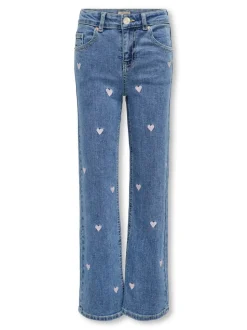 Kids Only Lasten Farkut, KOGJUICY WIDE LEG HEART JEANS Indigo