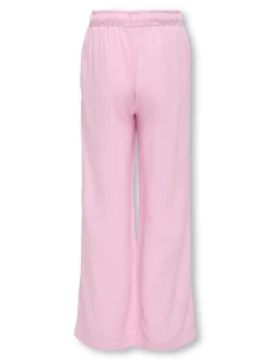 Kids Only lasten housut, KOGSIESTA PULL-UP LINEN BLEND PANT Vaaleanpunainen