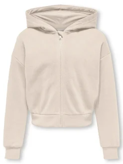 Kids Only Lasten Huppari, KOGFAVE LS ZIP HOOD Beige
