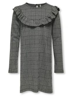 Kids Only Lasten Mekko Ruutukuosilla, KOGALLEN CHECK DRESS Harmaa Ruutu