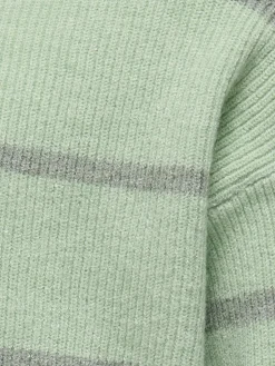 Kids Only Lasten Neulepusero, KOGFRANCA SHORT STRIPE KNIT NOOS Vaaleanvihreä