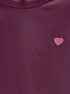 Kids Only lasten t-paita, KOGMAIKEN LIFE CROPHEART SS TOP Viininpunainen
