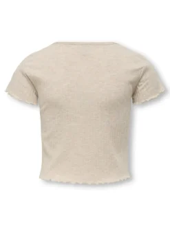 Kids Only lasten t-paita Kognella SS Oneck Top, luonnonvalkoinen